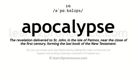 It is spelled as uh-pok-uh-lips. . Apocalypse meaning in malayalam